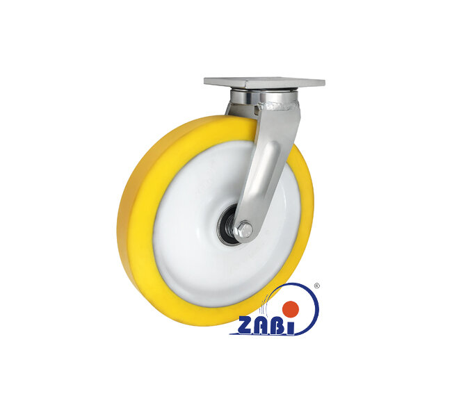 Колеса промышленные нейлоновые (полиамидные), Колесо большегрузное нейлоновое неповоротное, Колесо большегрузное нейлоновое поворотное с обозначением 1002PBND