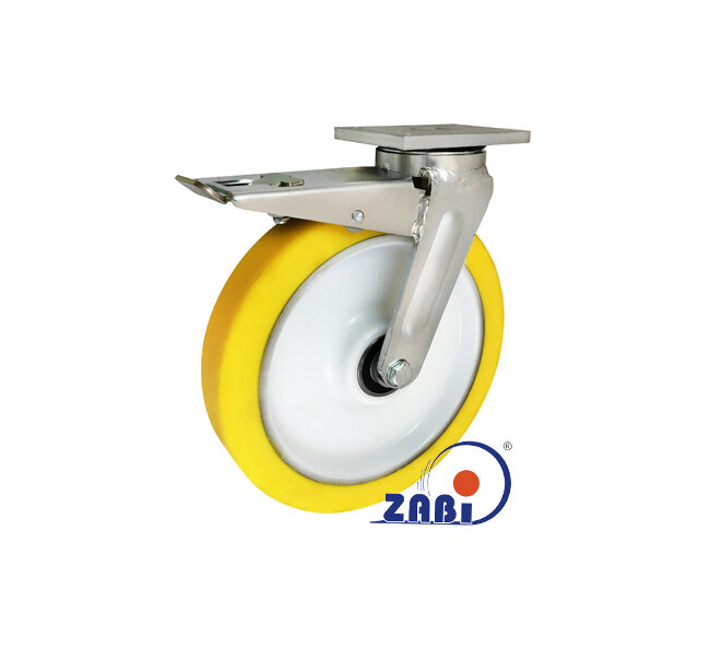 Koła poliamidowo-poliuretanowe, Do dużych obciążeń, W obudowach skrętnych spawanych z hamulcem o symbolu 1005PBNDH