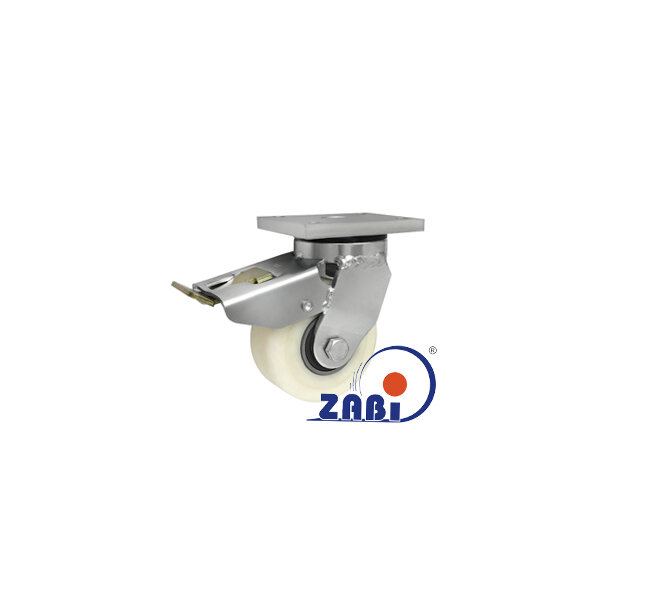 Koła poliamidowe do dużych obciążeń PA6G, W obudowach spawanych, W obudowach skrętnych z hamulcem o symbolu 15PA6GDH