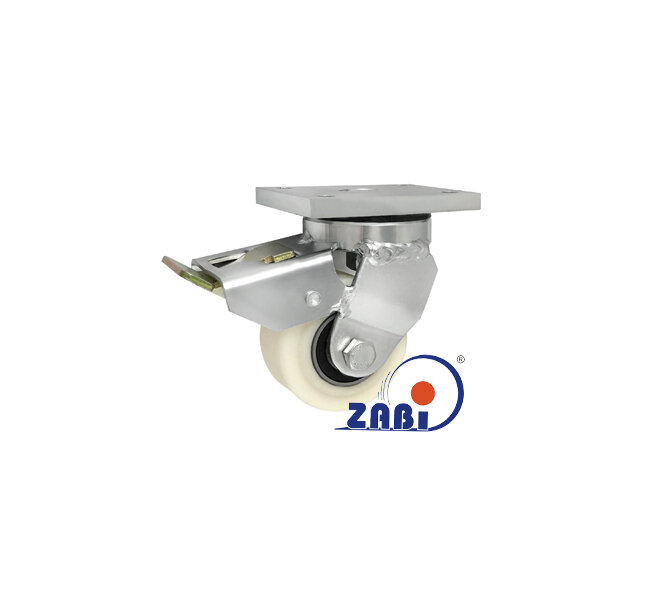 Koła poliamidowe do dużych obciążeń PA6G, W obudowach spawanych, W obudowach skrętnych z hamulcem o symbolu 6PA6GDH