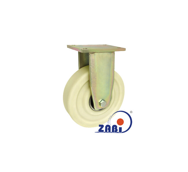 Koła poliamidowe do dużych obciążeń PA6G, W obudowach spawanych, W obudowach stałych o symbolu 63PA6GZ