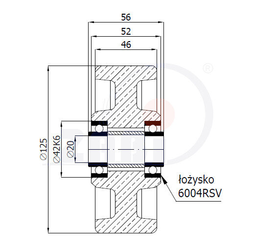 Колёса и наборы колёс, Колёса чугунные выдерживающие повышенную нагрузку, Отдельные колёса с обозначением 20Z