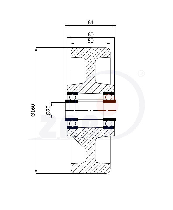 Колёса и наборы колёс, Колёса чугунные выдерживающие повышенную нагрузку, Отдельные колёса с обозначением 40Z