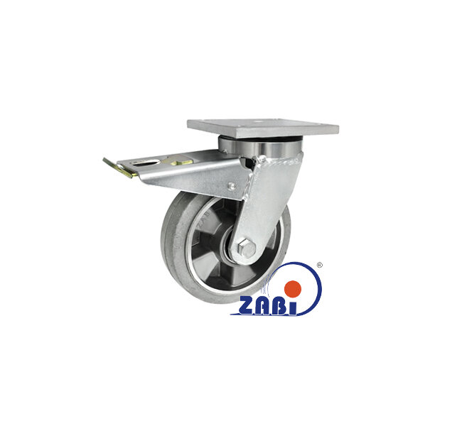 Koła aluminiowo-gumowe, Do dużych obciążeń, W obudowach skrętnych spawanych z hamulcem o symbolu A45GSDH