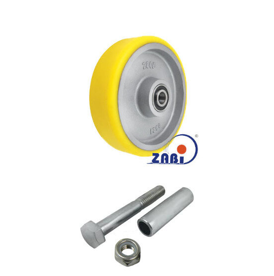 Колёса чугунные +полиуретан выдерживающие повышенную нагрузку, Колёса чугунные +полиуретан выдерживающие повышенную нагрузку, С набором для монтажа с обозначением 61ZP