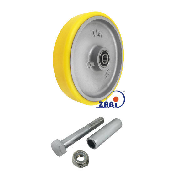 Колёса чугунные +полиуретан выдерживающие повышенную нагрузку, Колёса чугунные +полиуретан выдерживающие повышенную нагрузку, С набором для монтажа с обозначением 91ZP