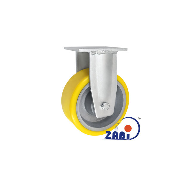 Колёса чугунные +полиуретан выдерживающие повышенную нагрузку, Колёса чугунные +полиуретан выдерживающие повышенную нагрузку, С неповоротными опорами с обозначением 53ZPN