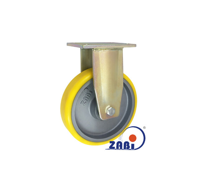Колёса чугунные +полиуретан выдерживающие повышенную нагрузку, Колёса чугунные +полиуретан выдерживающие повышенную нагрузку, С неповоротными опорами с обозначением 63ZP
