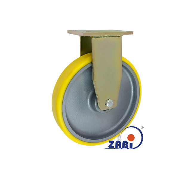 Колёса чугунные +полиуретан выдерживающие повышенную нагрузку, Колёса чугунные +полиуретан выдерживающие повышенную нагрузку, С неповоротными опорами с обозначением 93ZP