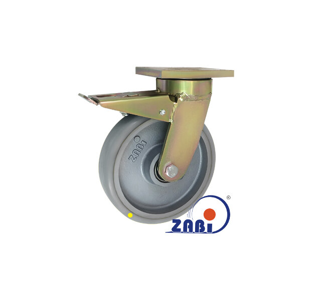 Koła elektrostatyczne, Koła elektrostatyczne żeliwno-poliuretanowe, W obudowach skrętnych spawanych z hamulcem o symbolu 65ZPH-AS