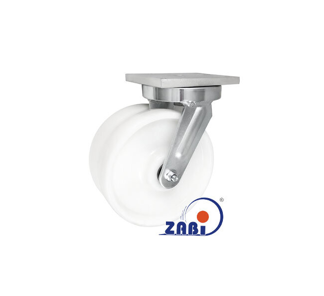 Колеса промышленные нейлоновые (полиамидные), Колёса полиамидные с опорами типа тандем выдерживающие повышенную нагрузку, С поворотными опорами с обозначением 92BND2