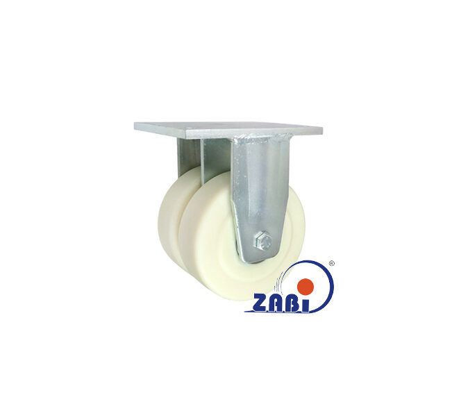 Koła poliamidowe do dużych obciążeń PA6G, W obudowach spawanych typu tandem do dużych obciążeń, W obudowach stałych spawanych o symbolu 43PA6GZ2