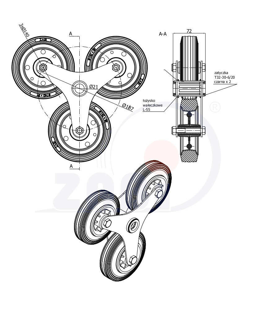 , Teile und Zubehör für Räder, Treppenlift-Transport-Set mit dem Symbol 30-3-KTS