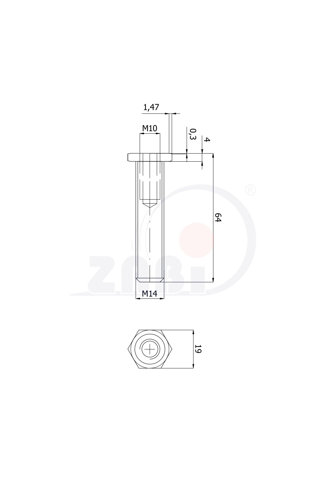 Teile und Zubehör für Räder, Radmontagesätze, mit dem Symbol TRXM14x60