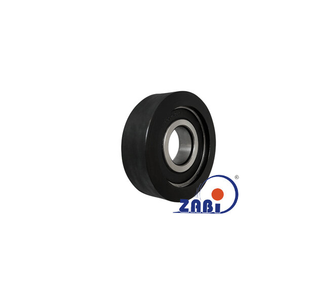 Rolki tworzywowe i metalowe, Rolki poliuretanowe, Poliuretanowe z łożyskiem o symbolu RP-100-32/25