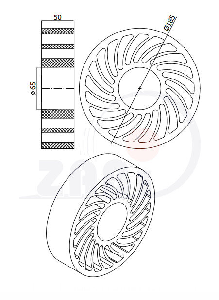, Ролики пластиковые и металлические, Ролики „no crush” с обозначением KNC-185-50/65