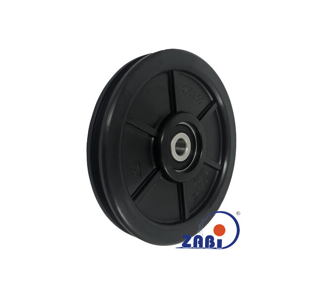 Rolki tworzywowe i metalowe, Rolki tworzywowe poliamidowe, Tworzywowe profilowane na linkę z łożyskiem o symbolu C120/10Ł