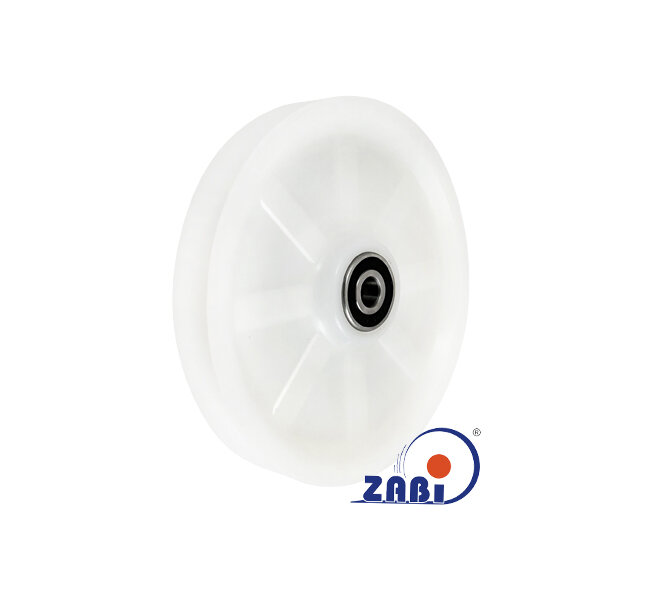 Rolki tworzywowe i metalowe, Rolki tworzywowe poliamidowe, Tworzywowe profilowane na linkę z łożyskiem o symbolu C200/16Ł/15