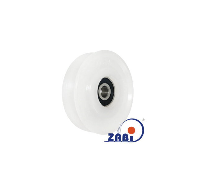 Ролики пластиковые и металлические, Ролики нейлоновые (полиамидные), Пластиковые профилированные под шпагат с подшипником с обозначением C60/10Ł/8