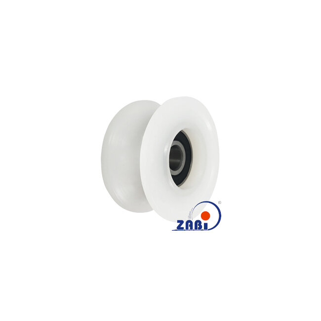 Rolki tworzywowe i metalowe, Rolki tworzywowe poliamidowe, Tworzywowe profilowane na linkę z łożyskiem o symbolu C60/20Ł