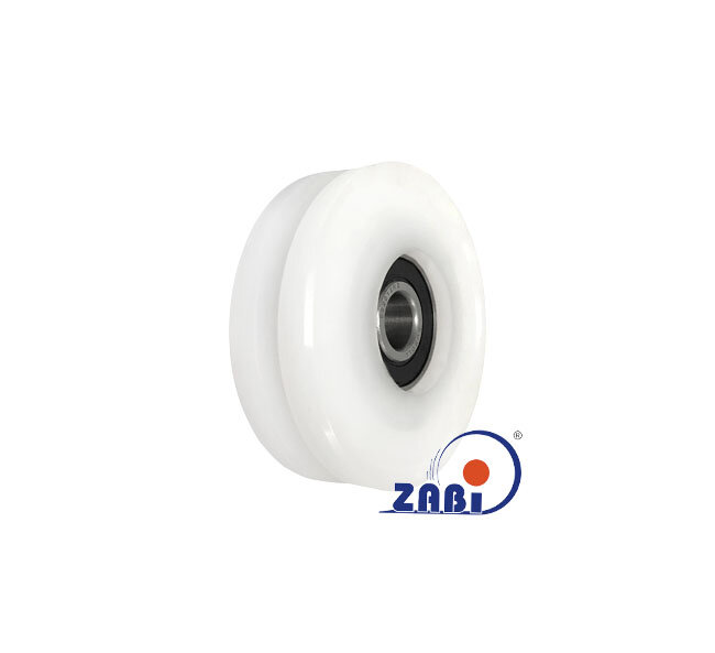 Rolki tworzywowe i metalowe, Rolki tworzywowe poliamidowe, Tworzywowe profilowane na linkę z łożyskiem o symbolu C70/10Ł