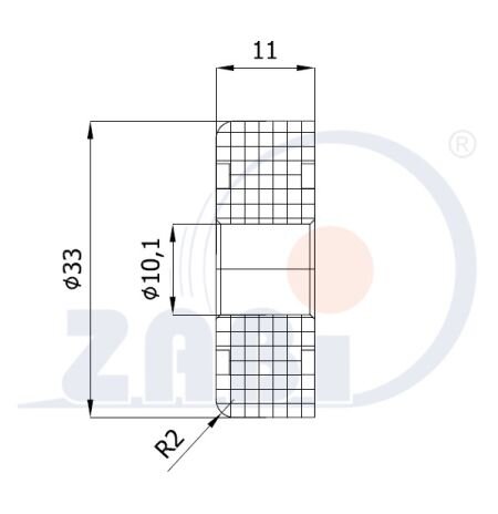 Ролики пластиковые и металлические, Ролики нейлоновые (полиамидные), Пластиковые к воротам без подшипника с обозначением RB-33W