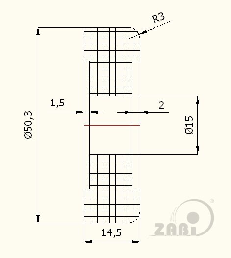 Ролики пластиковые и металлические, Ролики нейлоновые (полиамидные), Пластиковые к воротам без подшипника с обозначением RB-50,3