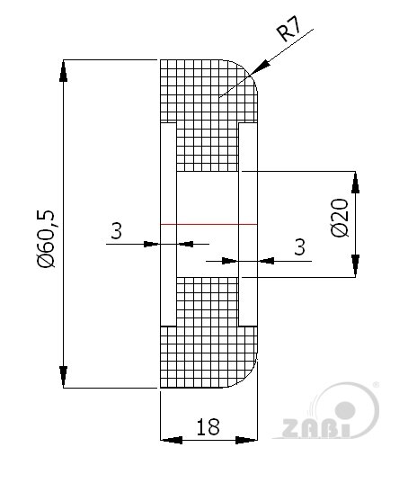 Ролики пластиковые и металлические, Ролики нейлоновые (полиамидные), Пластиковые к воротам без подшипника с обозначением RB-60,5