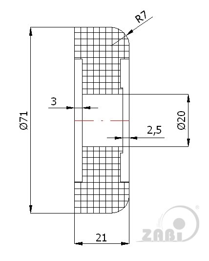 Ролики пластиковые и металлические, Ролики нейлоновые (полиамидные), Пластиковые к воротам без подшипника с обозначением RB-71