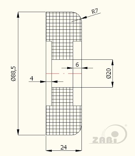 Ролики пластиковые и металлические, Ролики нейлоновые (полиамидные), Пластиковые к воротам без подшипника с обозначением RB-88,5