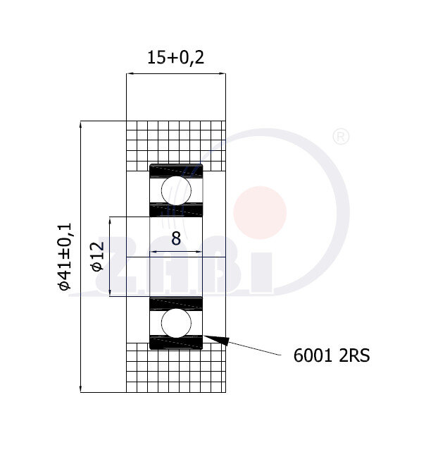 Ролики пластиковые и металлические, Ролики нейлоновые (полиамидные), Пластиковые простые с подшипником с обозначением R-41