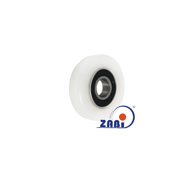 Ролики пластиковые и металлические, Ролики нейлоновые (полиамидные), Пластиковые простые с подшипником с обозначением R-45-11/12