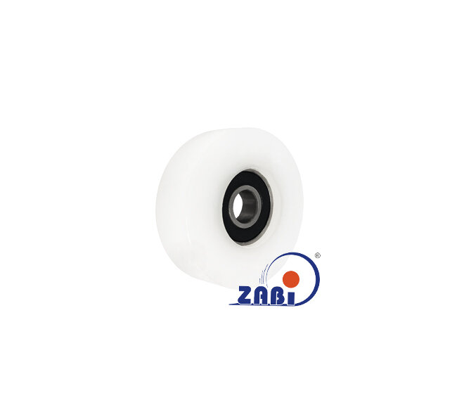 Ролики пластиковые и металлические, Ролики нейлоновые (полиамидные), Пластиковые простые с подшипником с обозначением R-50-15/12