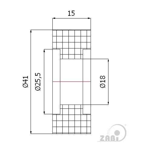 Ролики пластиковые и металлические, Ролики нейлоновые (полиамидные), Пластиковые простые без подшипника с обозначением RB-41-15/18