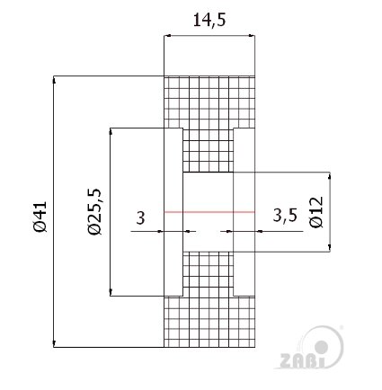 Ролики пластиковые и металлические, Ролики нейлоновые (полиамидные), Пластиковые простые без подшипника с обозначением RB-41W