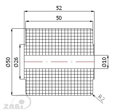 Ролики пластиковые и металлические, Ролики нейлоновые (полиамидные), Пластиковые простые без подшипника с обозначением RB-50-52/10
