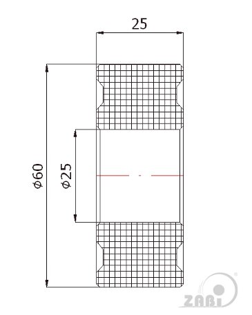 Ролики пластиковые и металлические, Ролики нейлоновые (полиамидные), Пластиковые простые без подшипника с обозначением RB-60-25/25