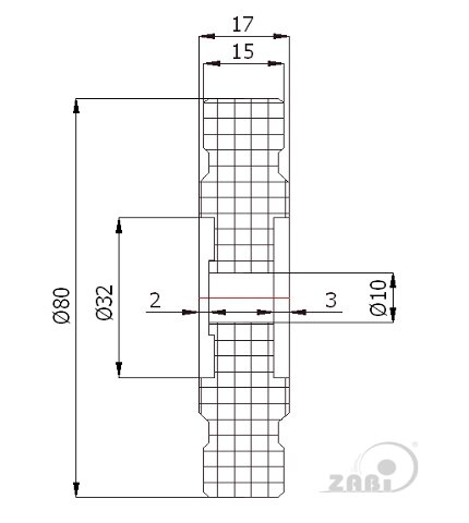 Ролики пластиковые и металлические, Ролики нейлоновые (полиамидные), Пластиковые простые без подшипника с обозначением RB-80-17/10