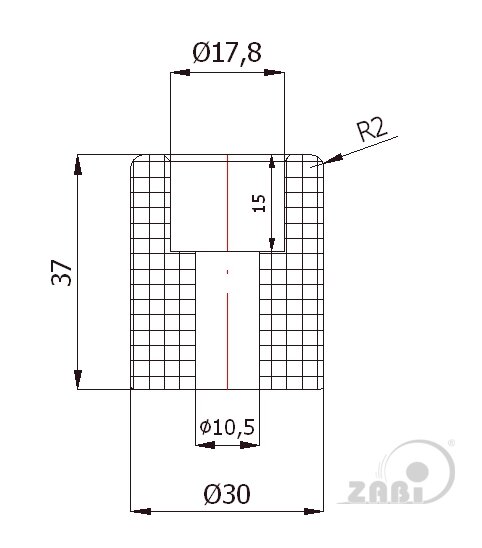 Ролики пластиковые и металлические, Ролики нейлоновые (полиамидные), Пластиковые направляющие для ворот с обозначением RB-30