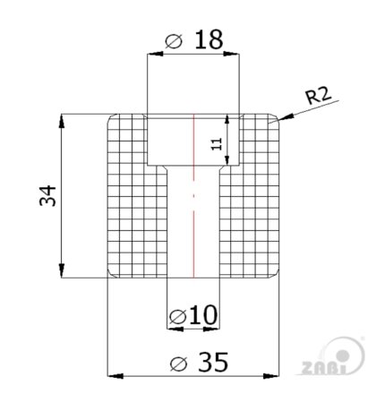 Ролики пластиковые и металлические, Ролики нейлоновые (полиамидные), Пластиковые направляющие для ворот с обозначением RB-35