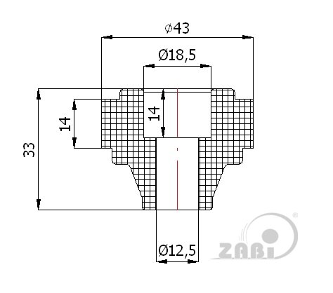 Ролики пластиковые и металлические, Ролики нейлоновые (полиамидные), Пластиковые направляющие для ворот с обозначением RB-43