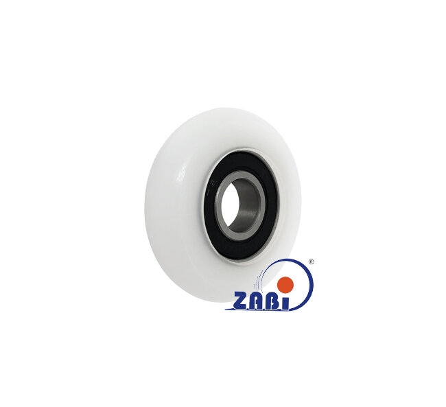 Ролики пластиковые и металлические, Ролики нейлоновые (полиамидные), Пластиковые закруглённые с подшипником с обозначением RC-46-12/12