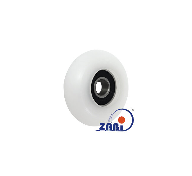 Ролики пластиковые и металлические, Ролики нейлоновые (полиамидные), Пластиковые закруглённые с подшипником с обозначением RC-50-20/10