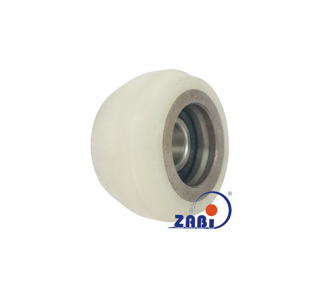 Ролики пластиковые и металлические, Ролики нейлоновые (полиамидные), Пластиковые закруглённые с подшипником с обозначением RC-56-30/15-M
