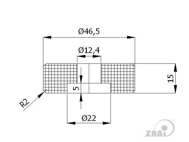 Ролики пластиковые и металлические, Ролики нейлоновые (полиамидные), Пластиковые фигурные с обозначением RB-46,5