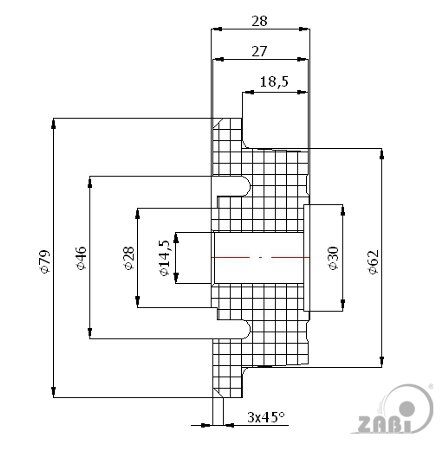 Ролики пластиковые и металлические, Ролики нейлоновые (полиамидные), Пластиковые воротниковые с обозначением T80/60