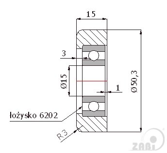Ролики пластиковые и металлические, Ролики металлические, Для ворот с подшипником с обозначением R-50,3-M