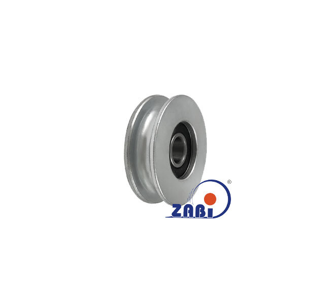 Rolki tworzywowe i metalowe, Rolki metalowe, Profilowane na linkę z łożyskiem o symbolu CM44/8Ł