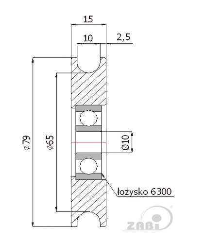 Ролики пластиковые и металлические, Ролики металлические, Пластиковые профилированные под шпагат с подшипником с обозначением CM79/10Ł