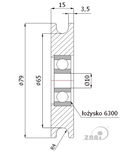 Ролики пластиковые и металлические, Ролики металлические, Пластиковые профилированные под шпагат с подшипником с обозначением CM79/8Ł